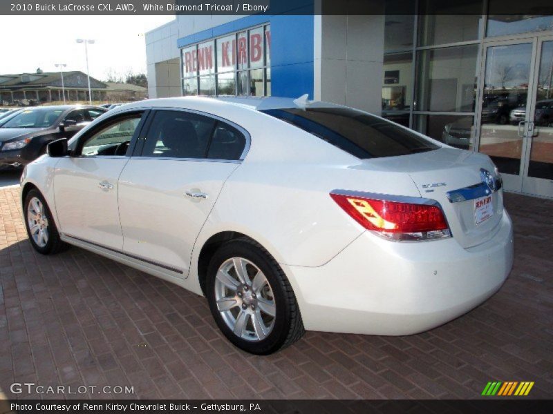 White Diamond Tricoat / Ebony 2010 Buick LaCrosse CXL AWD