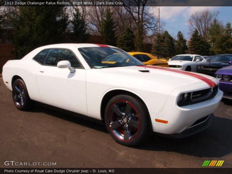 Bright White / Dark Slate Gray 2013 Dodge Challenger Rallye Redline