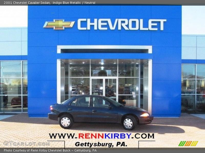 Indigo Blue Metallic / Neutral 2001 Chevrolet Cavalier Sedan