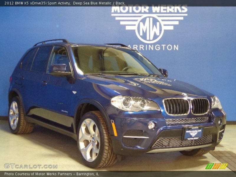 Deep Sea Blue Metallic / Black 2012 BMW X5 xDrive35i Sport Activity