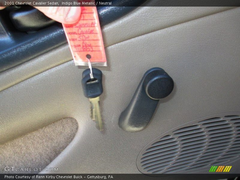 Indigo Blue Metallic / Neutral 2001 Chevrolet Cavalier Sedan