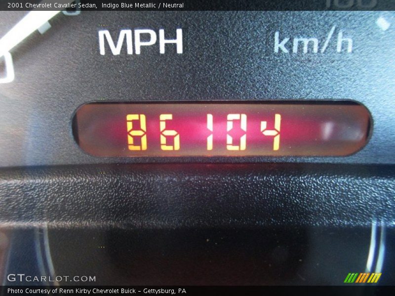Indigo Blue Metallic / Neutral 2001 Chevrolet Cavalier Sedan