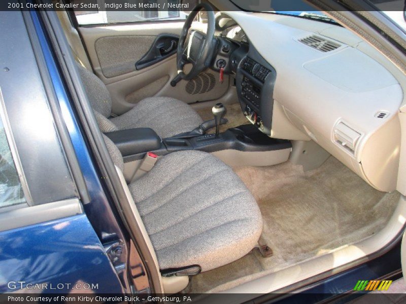 Indigo Blue Metallic / Neutral 2001 Chevrolet Cavalier Sedan