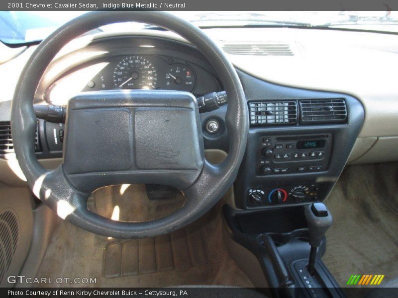 Indigo Blue Metallic / Neutral 2001 Chevrolet Cavalier Sedan