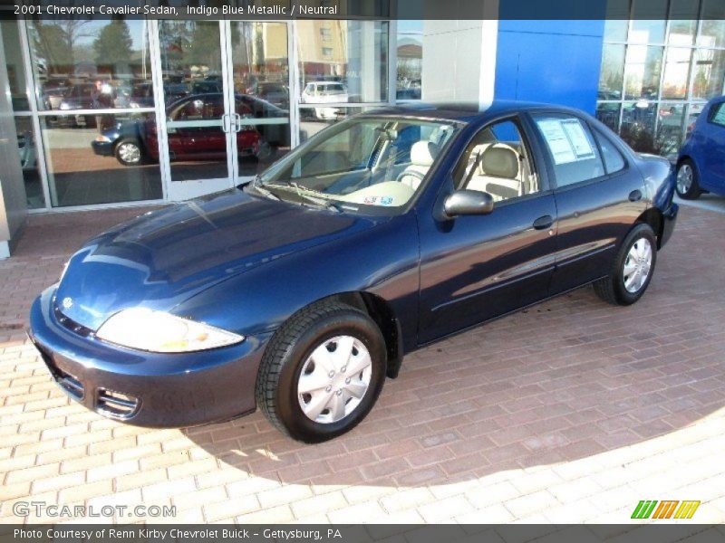 Indigo Blue Metallic / Neutral 2001 Chevrolet Cavalier Sedan