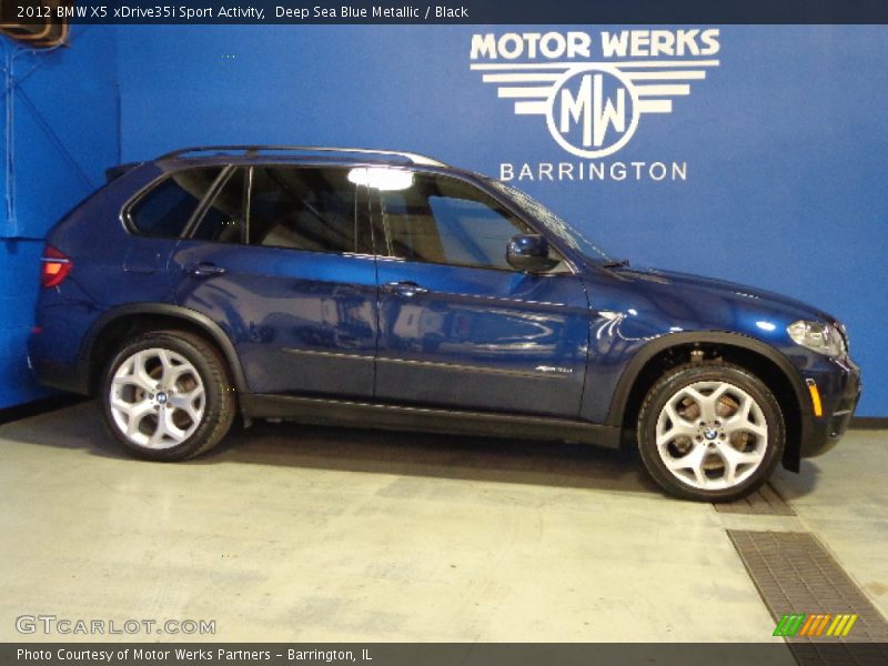 Deep Sea Blue Metallic / Black 2012 BMW X5 xDrive35i Sport Activity