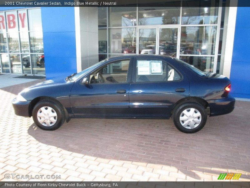 Indigo Blue Metallic / Neutral 2001 Chevrolet Cavalier Sedan