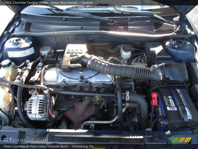 Indigo Blue Metallic / Neutral 2001 Chevrolet Cavalier Sedan