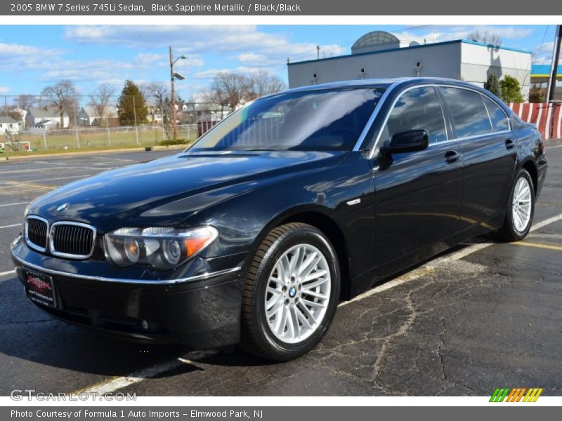 Black Sapphire Metallic / Black/Black 2005 BMW 7 Series 745Li Sedan