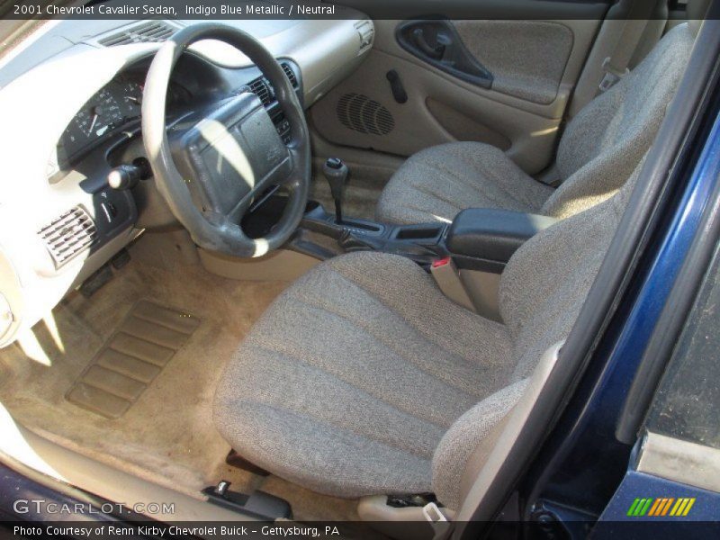 Indigo Blue Metallic / Neutral 2001 Chevrolet Cavalier Sedan