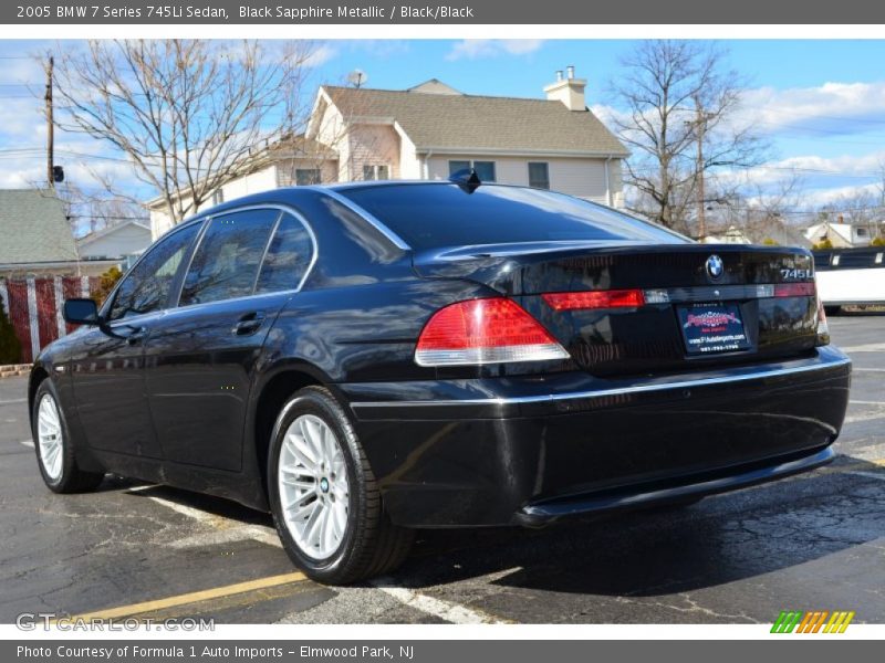 Black Sapphire Metallic / Black/Black 2005 BMW 7 Series 745Li Sedan