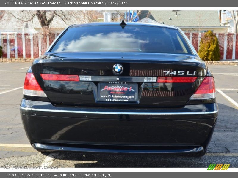 Black Sapphire Metallic / Black/Black 2005 BMW 7 Series 745Li Sedan