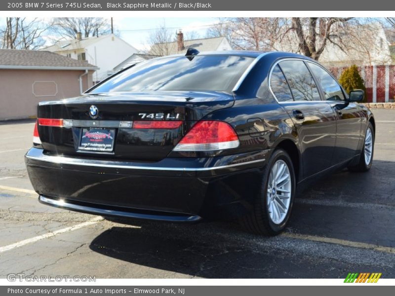 Black Sapphire Metallic / Black/Black 2005 BMW 7 Series 745Li Sedan