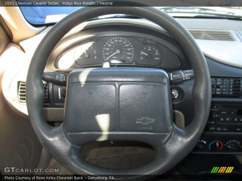 Indigo Blue Metallic / Neutral 2001 Chevrolet Cavalier Sedan