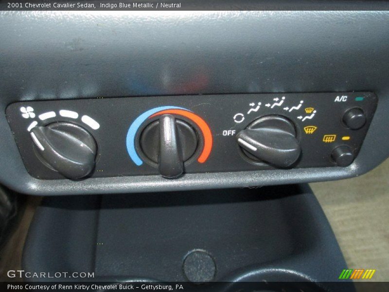 Indigo Blue Metallic / Neutral 2001 Chevrolet Cavalier Sedan