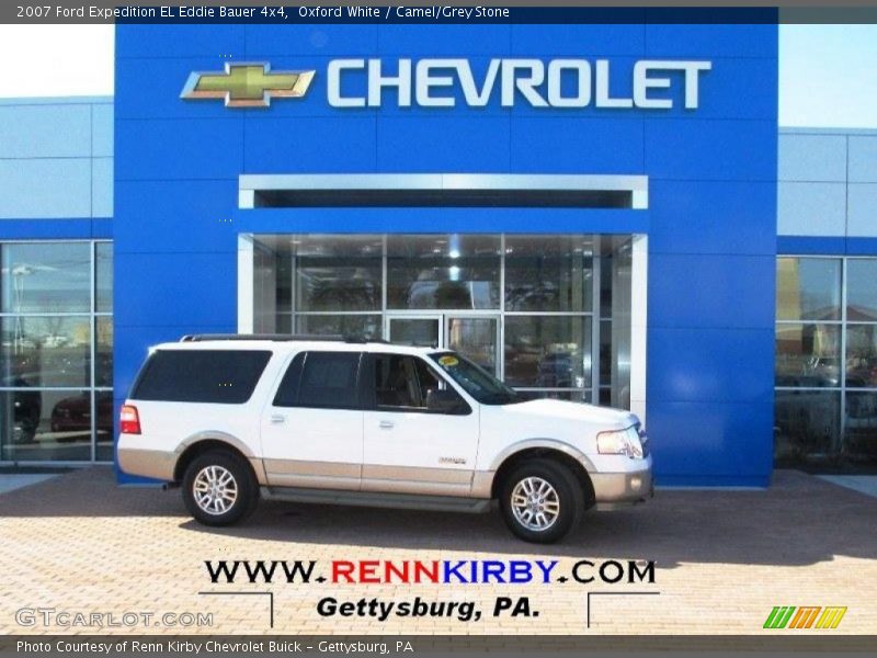 Oxford White / Camel/Grey Stone 2007 Ford Expedition EL Eddie Bauer 4x4