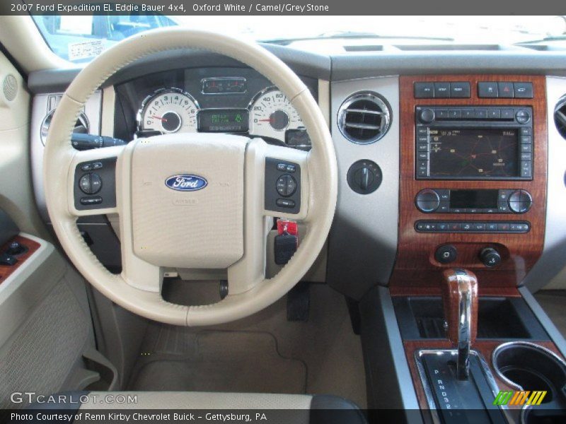 Oxford White / Camel/Grey Stone 2007 Ford Expedition EL Eddie Bauer 4x4