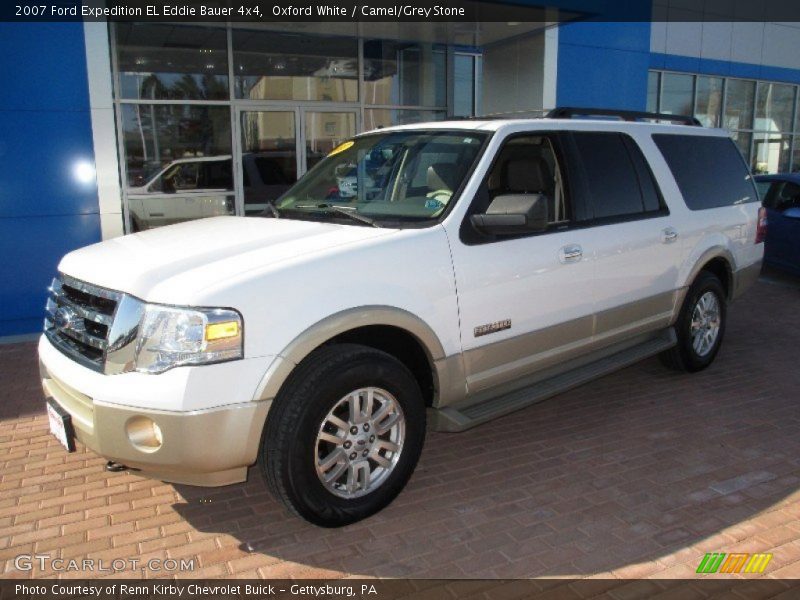 Oxford White / Camel/Grey Stone 2007 Ford Expedition EL Eddie Bauer 4x4