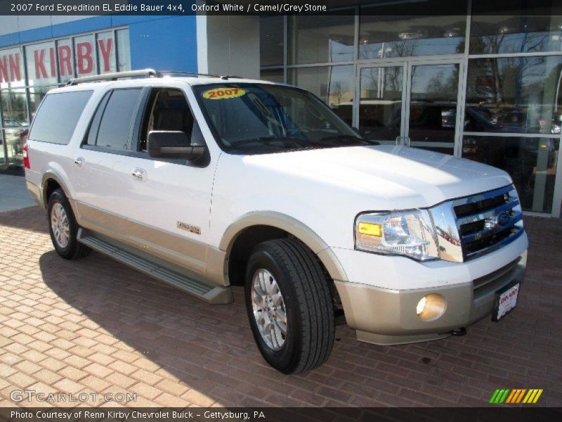 Oxford White / Camel/Grey Stone 2007 Ford Expedition EL Eddie Bauer 4x4