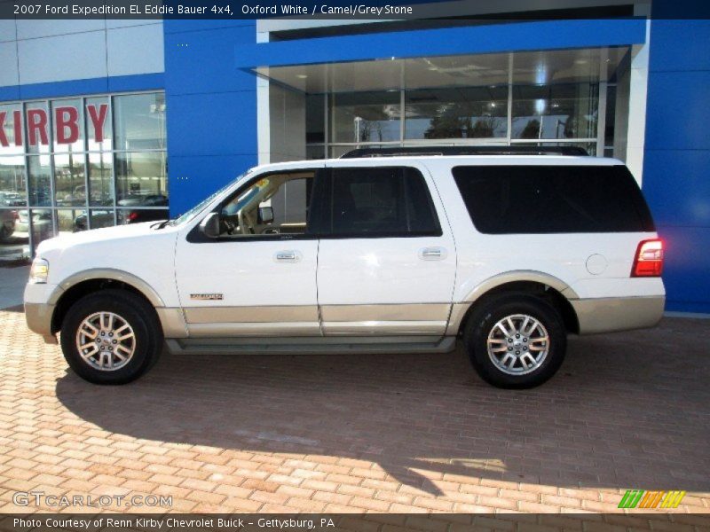 Oxford White / Camel/Grey Stone 2007 Ford Expedition EL Eddie Bauer 4x4