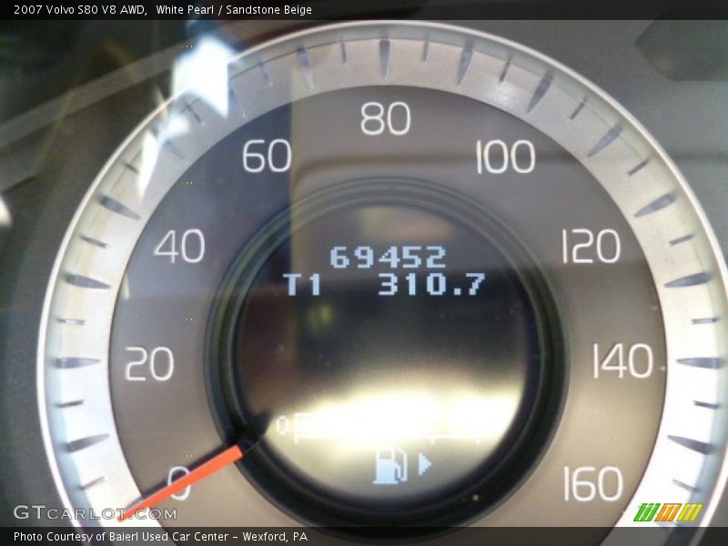 White Pearl / Sandstone Beige 2007 Volvo S80 V8 AWD