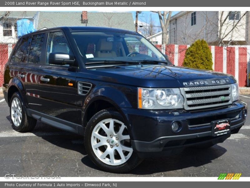 Buckingham Blue Metallic / Almond 2008 Land Rover Range Rover Sport HSE