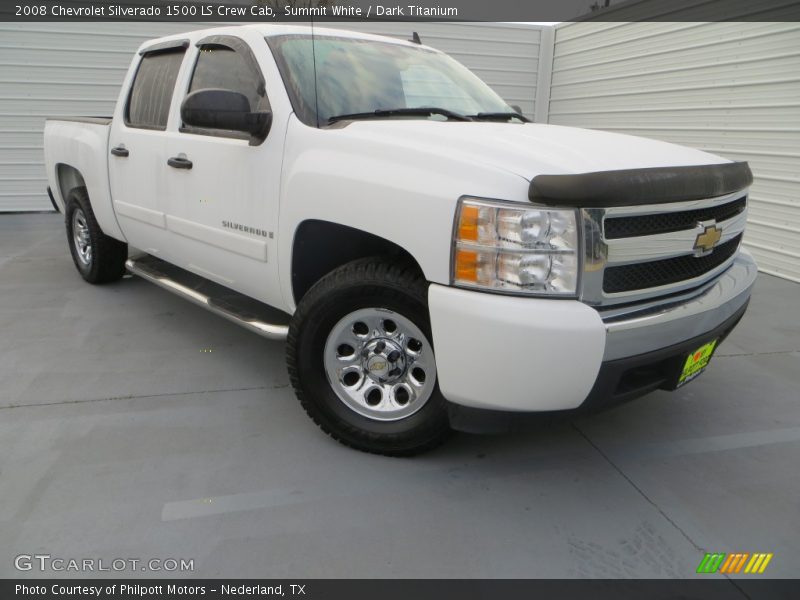 Summit White / Dark Titanium 2008 Chevrolet Silverado 1500 LS Crew Cab