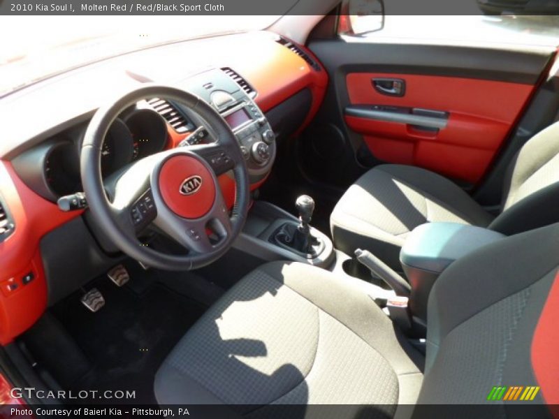 Molten Red / Red/Black Sport Cloth 2010 Kia Soul !