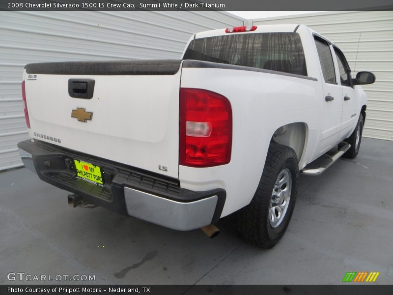 Summit White / Dark Titanium 2008 Chevrolet Silverado 1500 LS Crew Cab