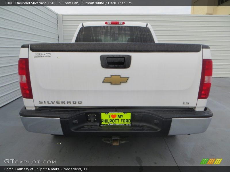 Summit White / Dark Titanium 2008 Chevrolet Silverado 1500 LS Crew Cab