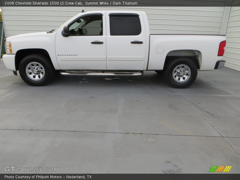 Summit White / Dark Titanium 2008 Chevrolet Silverado 1500 LS Crew Cab