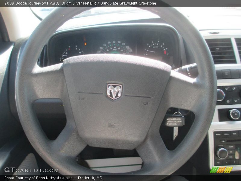 Bright Silver Metallic / Dark Slate Gray/Light Graystone 2009 Dodge Journey SXT AWD