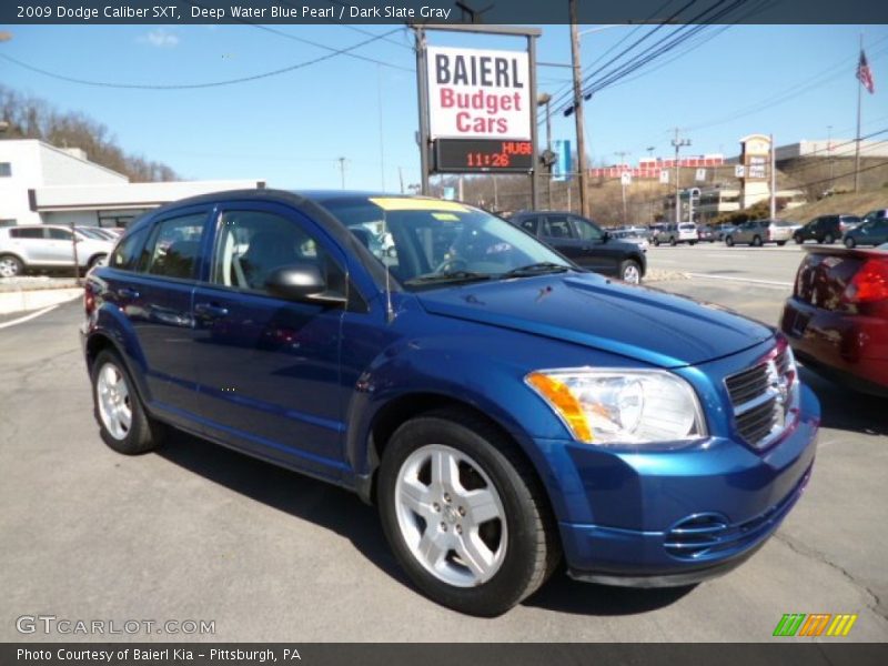 Deep Water Blue Pearl / Dark Slate Gray 2009 Dodge Caliber SXT