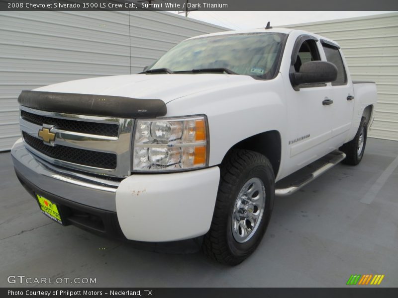 Summit White / Dark Titanium 2008 Chevrolet Silverado 1500 LS Crew Cab