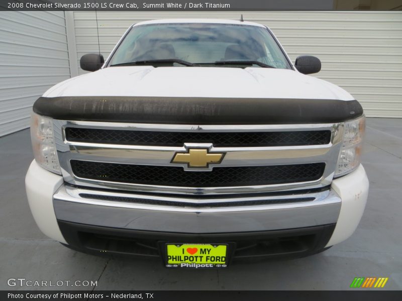 Summit White / Dark Titanium 2008 Chevrolet Silverado 1500 LS Crew Cab