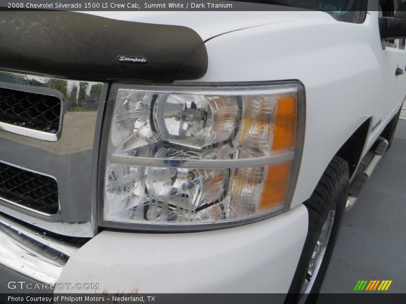 Summit White / Dark Titanium 2008 Chevrolet Silverado 1500 LS Crew Cab