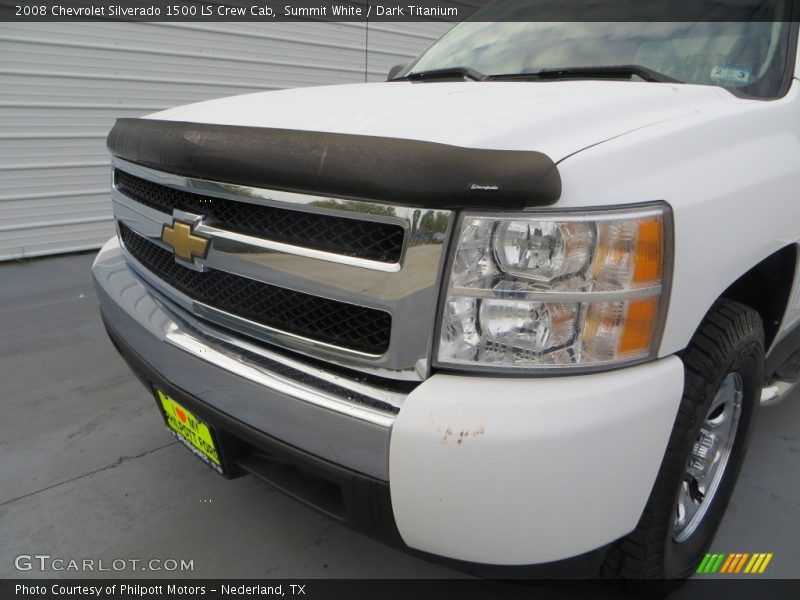 Summit White / Dark Titanium 2008 Chevrolet Silverado 1500 LS Crew Cab