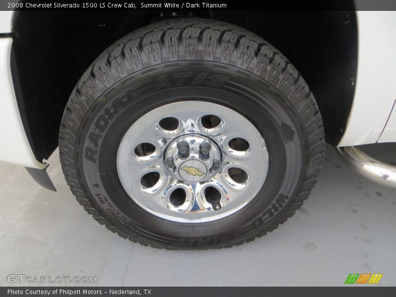 Summit White / Dark Titanium 2008 Chevrolet Silverado 1500 LS Crew Cab