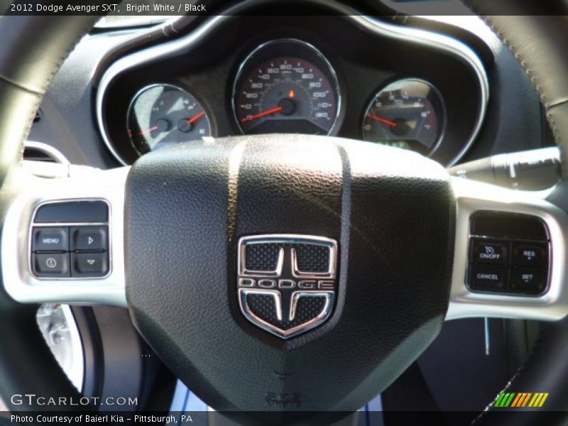 Bright White / Black 2012 Dodge Avenger SXT