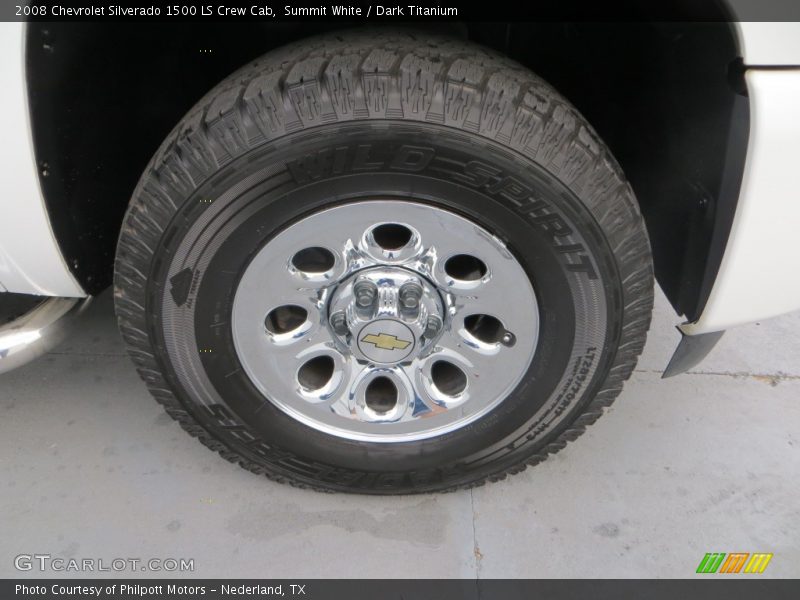 Summit White / Dark Titanium 2008 Chevrolet Silverado 1500 LS Crew Cab