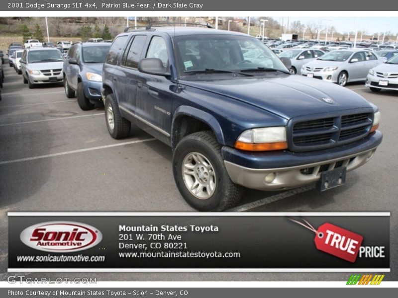 Patriot Blue Pearl / Dark Slate Gray 2001 Dodge Durango SLT 4x4