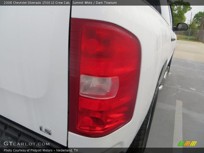 Summit White / Dark Titanium 2008 Chevrolet Silverado 1500 LS Crew Cab