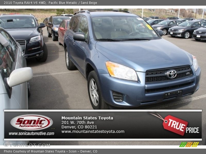 Pacific Blue Metallic / Sand Beige 2010 Toyota RAV4 V6 4WD