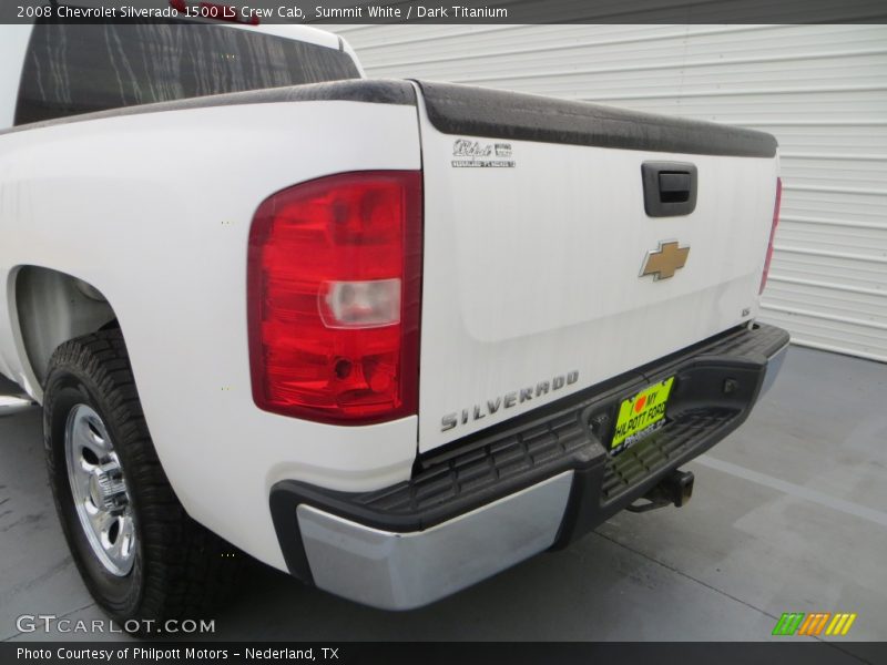 Summit White / Dark Titanium 2008 Chevrolet Silverado 1500 LS Crew Cab