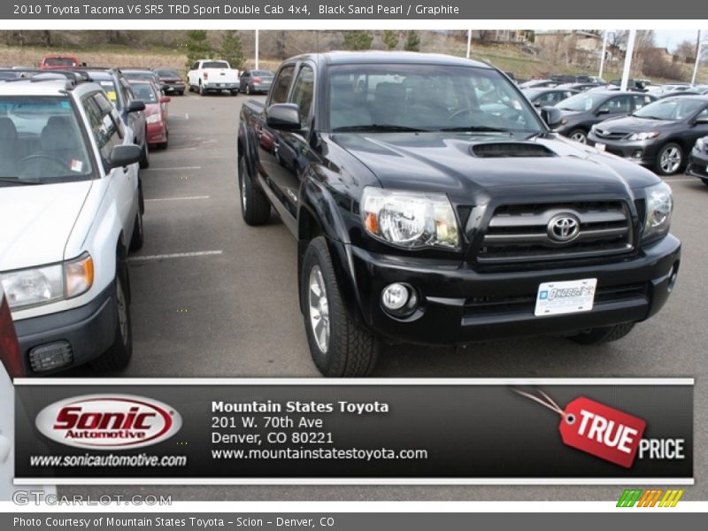 Black Sand Pearl / Graphite 2010 Toyota Tacoma V6 SR5 TRD Sport Double Cab 4x4