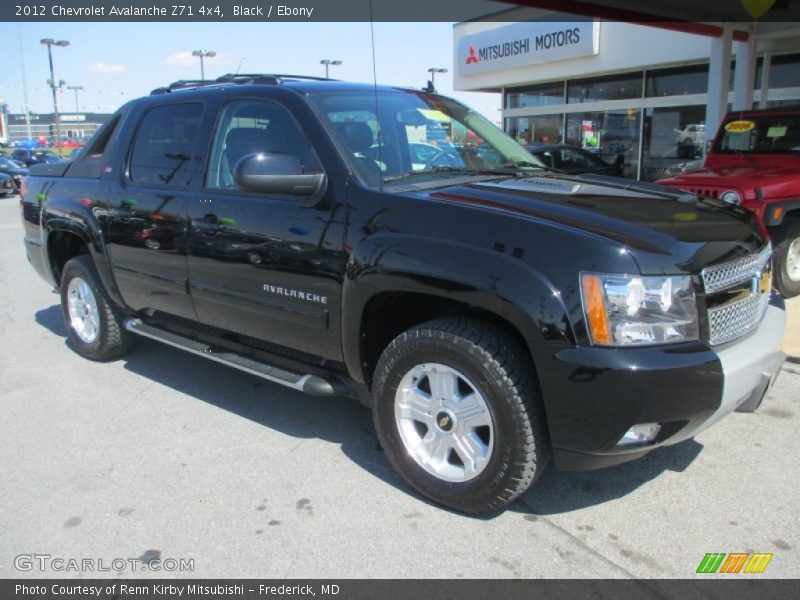 Black / Ebony 2012 Chevrolet Avalanche Z71 4x4