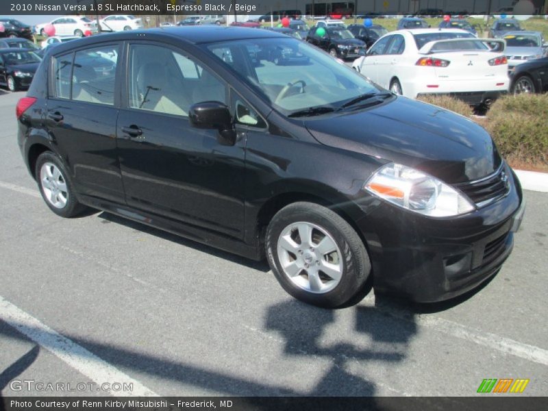 Espresso Black / Beige 2010 Nissan Versa 1.8 SL Hatchback