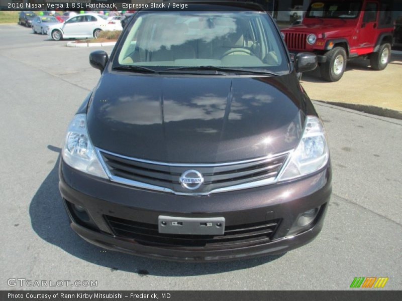Espresso Black / Beige 2010 Nissan Versa 1.8 SL Hatchback