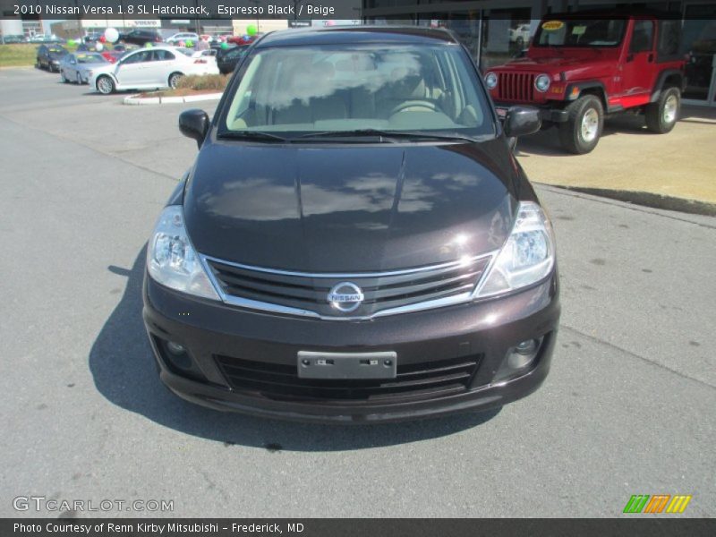 Espresso Black / Beige 2010 Nissan Versa 1.8 SL Hatchback