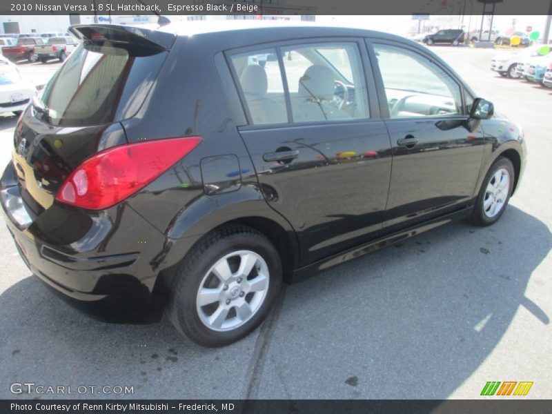 Espresso Black / Beige 2010 Nissan Versa 1.8 SL Hatchback